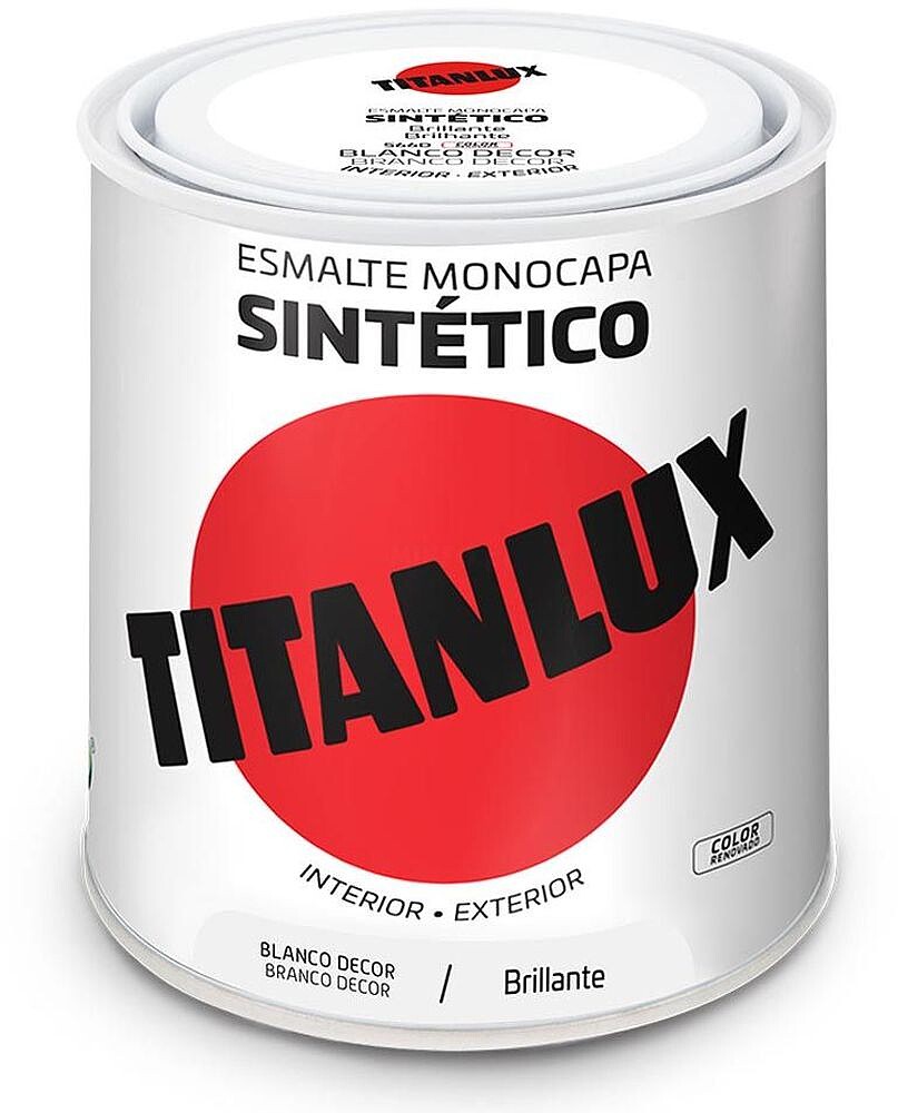 Esmalte Sintético Monocapa Branco Decoração Brilhante 250ml Titanlux 5809018 G-25837