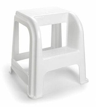Escadote Plástico 2 Niveis 45cm Altura Cinza 5931004 1200312