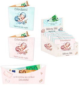 37972 : ENVELOPE PARA NOTAS ARGUVAL BEBE PRATA MODELOS SORTI...