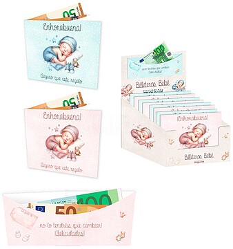 37972 : ENVELOPE PARA NOTAS ARGUVAL BEBE PRATA MODELOS SORTIDOS venda multiplos 48