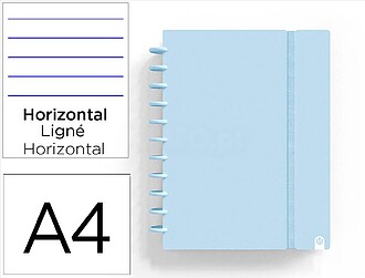66024030 : Caderno ingeniox foam a4 80 f pautado azul pastel...