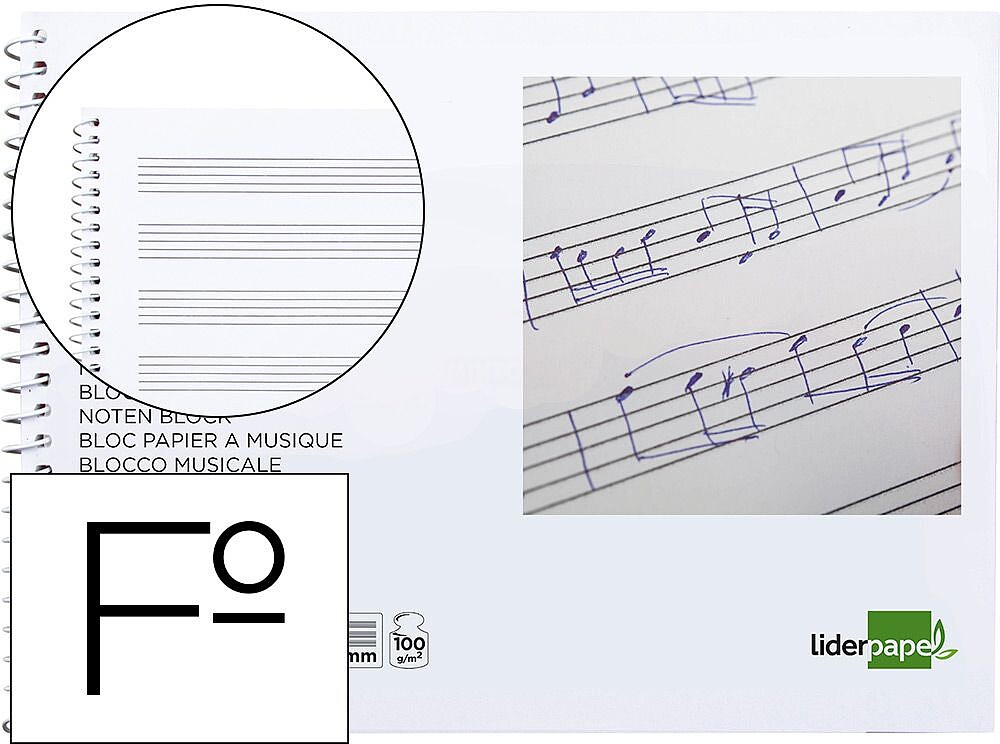 Bloco Musica Liderpapel Folio 20 Fls. AO Baixo BM02