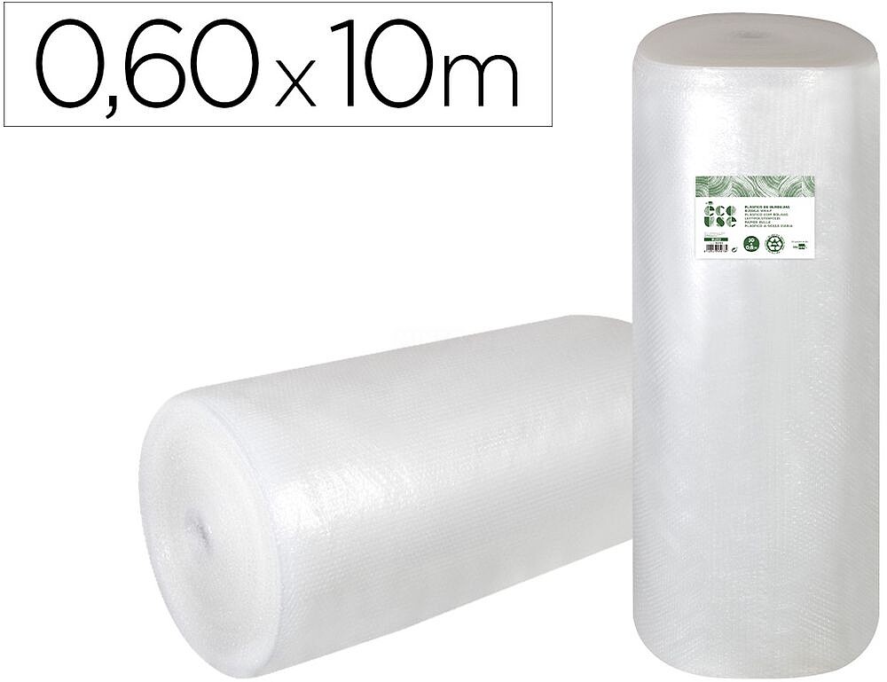 Plastico com bolhas liderpapel ecouse 0.60x10m 30% de plastico reciclado Plastico com bolhas liderpapel ecouse 0.60x10m 30% de plastico reciclado BU22
