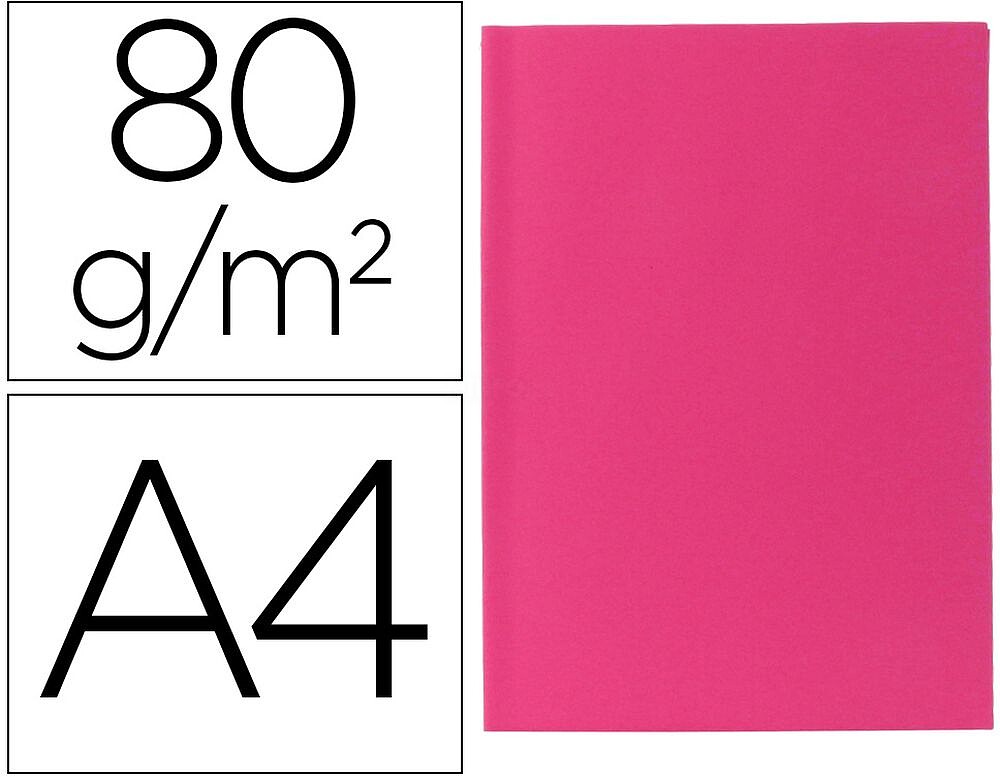100 x Subcarpeta papel liderpapel din a4 fucsia 80g/m2 SC55