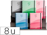 Agenda de escritório liderpapel 2027 espiral gazi dia/página bilíngue papel 70g fsc sortido de 8 unidades sortidas