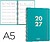 Agenda de escritório liderpapel 2027 espiral basic semana à vista a5 bilíngue papel 60g fsc design 5 - imagem 1