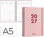 Agenda de escritório liderpapel 2027 espiral basic semana à vista a5 bilíngue papel 60g fsc design 6