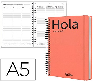 Agenda de escritório liderpapel 2027 espiral classic semana...