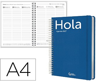 Agenda de escritório liderpapel 2027 espiral classic semana...