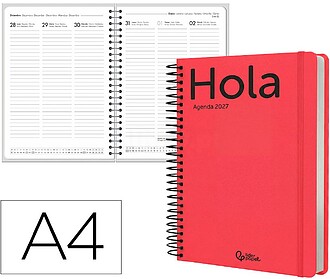 Agenda de escritório liderpapel 2027 espiral classic semana...