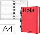 Agenda de escritório liderpapel 2027 espiral classic semana à vista a4 bilíngue papel 70g fsc design 3