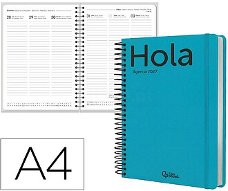 Agenda de escritório liderpapel 2027 espiral classic semana...