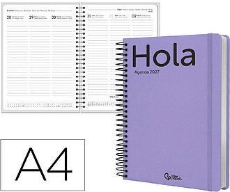 Agenda de escritório liderpapel 2027 espiral classic semana...