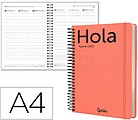 Agenda de escritório liderpapel 2027 espiral classic semana à vista a4 bilíngue papel 70g fsc design 6
