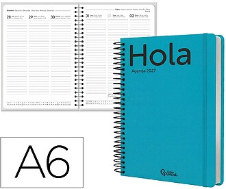 Agenda de escritório liderpapel 2027 espiral classic semana...