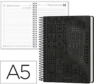 Agenda de escritório liderpapel 2027 espiral syros dia/pág...