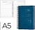 Agenda de escritório liderpapel 2027 espiral syros dia/página a5 bilíngue papel 60g fsc azul marinho - imagem 1