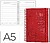 Agenda de escritório liderpapel 2027 espiral syros dia/página a5 bilíngue papel 60g fsc vermelho - imagem 1