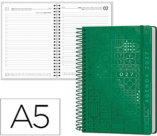 Agenda de escritório liderpapel 2027 espiral syros dia/pág...