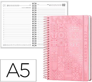 Agenda de escritório liderpapel 2027 espiral syros dia/pág...