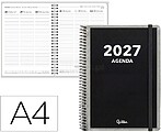 Agenda de escritório liderpapel 2027 espiral personalizável semana à vista a4 bilíngue papel 70g fsc design 1