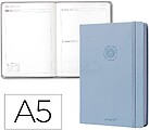 Agenda de escritório antartik 2027 encadernada dia/página a5bilíngue papel 70g fsc celeste