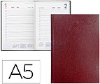 Agenda de escritório liderpapel 2027 encadernada corfu dia/página a5 portugues papel 60g fs c vermelho