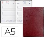 Agenda de escritório liderpapel 2027 encadernada corfu dia/página a5 bilíngue papel 60g fsc vermelho