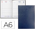 Agenda de escritório liderpapel 2027 encadernada corfu dia/página a6 bilíngue papel 60g fsc azul