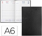 Agenda de escritório liderpapel 2027 encadernada corfu dia/página a6 bilíngue papel 60g fsc preto