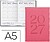 Agenda de escritório liderpapel 2027 encadernada creta semana à vista a5 bilíngue papel 70g fsc rosa - imagem 1