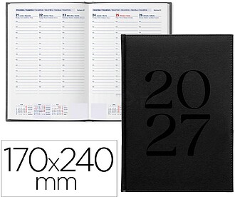 Agenda de escritório liderpapel 2027 encadernada creta sema...