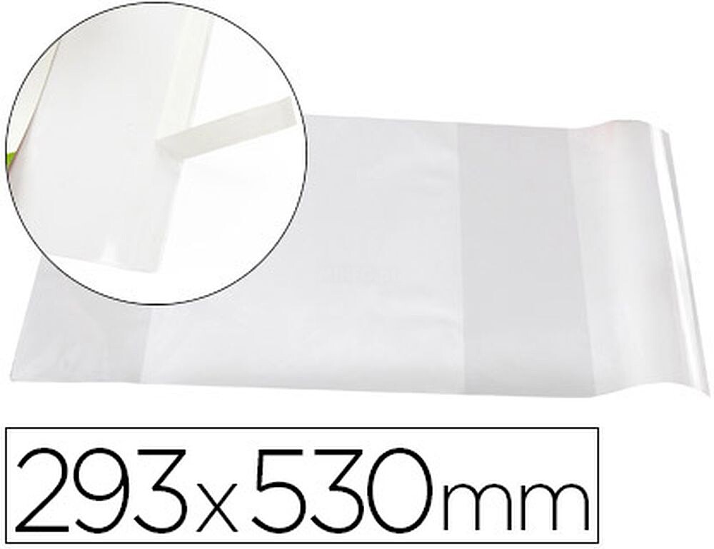 Forra livros liderpapel com aba ajustavel adesivo 293 x 530 mm AD08