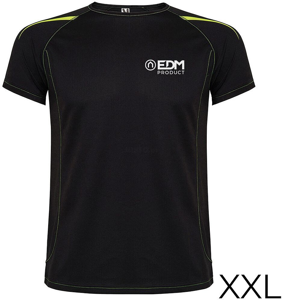 Camiseta Desportiva Preta Tamanho-XXL Roly Edm G-05867