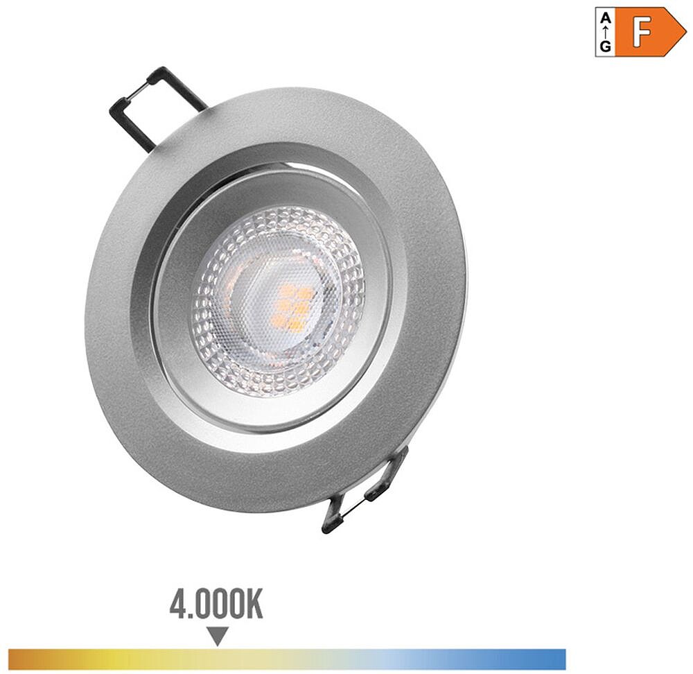 Downlight LED Empotrável 5W 380 Lúmenes 4.000K Redondo Marco Crome Edm
