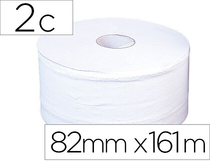 10220208 : Papel higienico jumbo 2 folhasbranco mandril 60 mm para dispensador 325