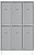 Armario metalico rocada 300 3 modulos x 2 portas cinza 910x500x1800 mm T303M2P7035-7035 - imagem 1
