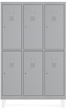 T303M2P7035-7035 : Armario metalico rocada 300 3 modulos x 2 portas cinza 910x500x1800 mm