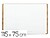 Quadro branco rocada magnético lacado natural 115x75 cm NAT6420 - imagem 1