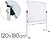 Quadro branco rocada aco vitrificado magnetico moldura aluminio dupla face giratorio 120x180 cm M-T-ST-2101+6856 - imagem 1
