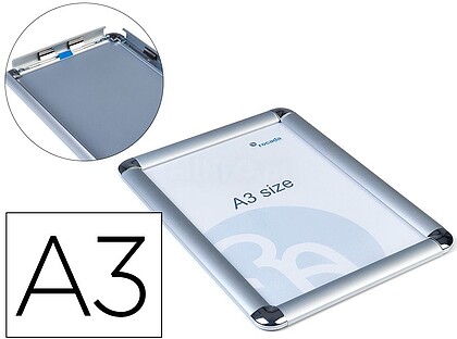 BS0702 : Marco porta anuncios rocada clip din a3 marco de aluminio anodizado 29,7x42 cm