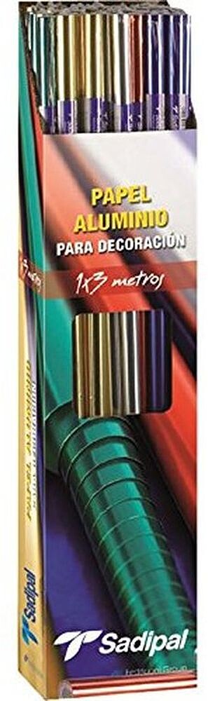 Papel Metalizado Sadipal 50 CM X 65 CM. 65 GRS/M2 Prateado