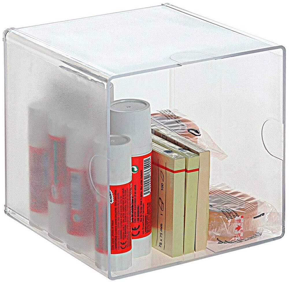 CS TP : Cubo de Arquivo Archivo 2000 Compartimento Organizador Modular Plastico 155X155X155XMM Inclui Clips de Sujecion 6701