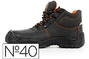 Bota de segurança safetop eurio couro gravado sola de aço antiperfuração s3 sr tamanho 40 cor preto 226-40
