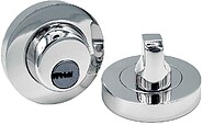 Muletilla Roseta com Chave e Canto Redondo, Modelo 1094, de Zamak com Acabado Níquel Satinado, Ø52 x 86 mm G-86226