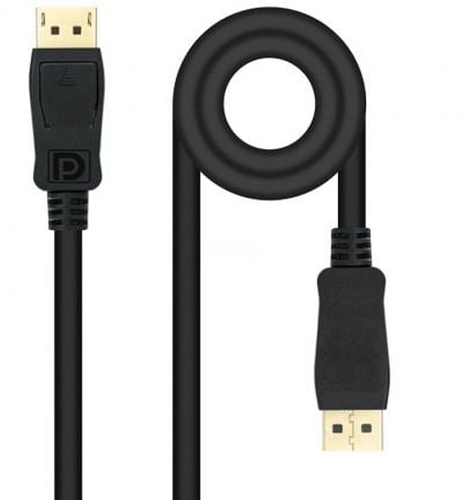 Cabo Nanocable DisplayPort 1.4 DP/M-DP/M - Comprimento 0,5m - Suporta Resoluções de Vídeo até 8K - Cor Preta