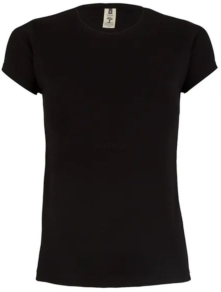 T-Shirt Mulher Algodão 155g Preto Tamanho M T-Shirt Mulher Algodão 155g Preto Tamanho M
