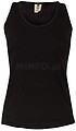Top Alças Mulher 100% Algodão RingSpun 155g Preto Tam.L 6308227