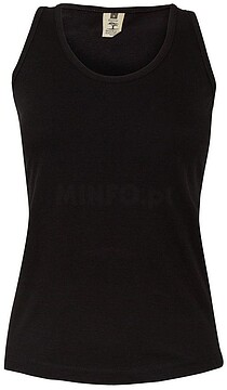 6308227 Top Alças Mulher 100% Algodão RingSpun 155g Preto Tam.L