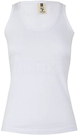 6308225 Top Alças Mulher 100% Algodão RingSpun 155g Branco...